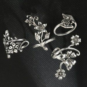 🍏50% OFF/3+...Set of 4 Floral Design Rings